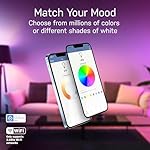 Feit Electric Smart Light Bulbs with RGB Color Changing and Tunable White, 2.4Ghz WiFi Light Bulbs, No Hub Needed, Works with Alexa and Google, Dimmable 60 Watt = LED 9W, OM60/RGBW/CA/AG/3, 3 Pack - Image 3
