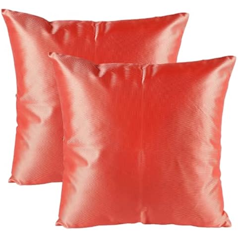 Rely+ Pack of 2 Premium Polyester Soft Cushion Covers Light Roseberry. Decorative Throw Pillow Covers for Sofa, Bedroom, Car, and Office. 18 x 18 Inches. (45 x 45 cm) Cover