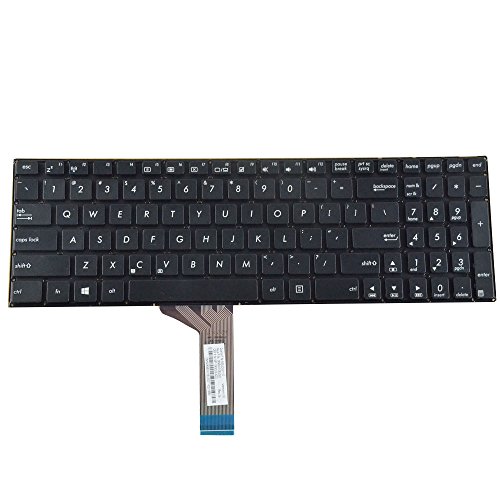 Eathtek Replacement Laptop Keyboard Without Frame for ASUS X551 X551C X551CA X551M X551MA X551MAV Series Black US Layout