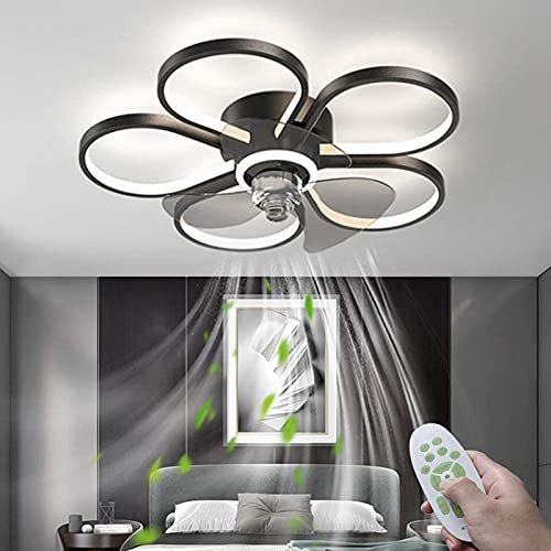Ventilateur de plafond LED dimmable et réglable en métal moderne