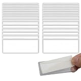YANAJIAJIA 30 Pcs Clear Label Holders, 7.5x3.2cm Self-Adhesive Labels for Storage Boxes, Plastic Shelf Label Pockets for Organisation, Bin Labels with Top-Loading Design for Home, Office and School