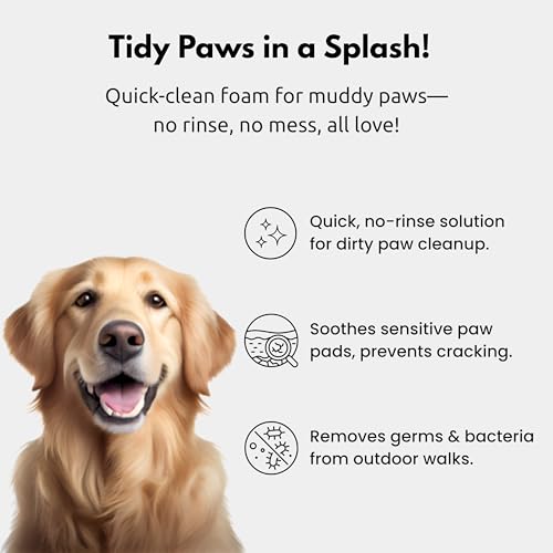 Image of Paw Splash Pet Paw Cleaner | 150ml | Removes Dirt, Allergens & Debris with Neem, Aloe & Lavender Oils