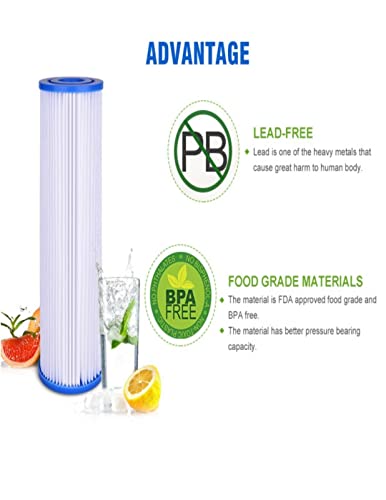 CFS – 4 Pack Water Filter Cartridges Compatible with EQ-PFC.35 Models – Remove Bad Taste & Odor – Whole House Replacement Water Filter System, White - Thumbnail 3