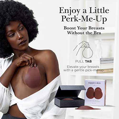 Image of Nippies Nipple Covers for Women - Reusable Sticky Silicone Pasties with Travel Case - Original Circle or Lift Style Available