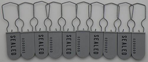 Electric Meter Security Seal Wire Padlock Grey Pack of 10