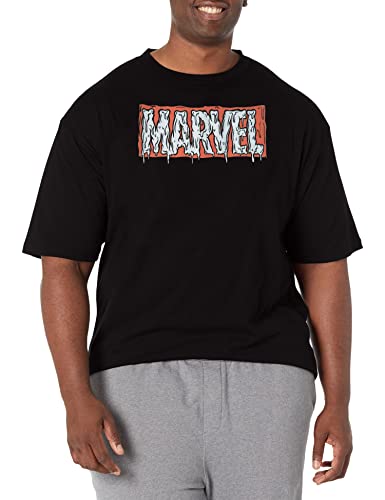 T-shirt Marvel Fondant pour homme en coton noir coupe standard