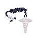 Imagen de 81stgeneration Collar Amuleto de Caduceo de Hueso Tallado