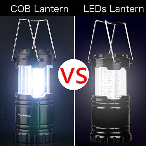 Tansoren Solar Usb Rechargeable Cob Led 3 Aa Power Brightest Camping Lantern With Magnetic Base, Charging For Android, Waterproof Collapsible Emergency Led Light(4 Pack) #TOP7