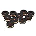 RiToEasysports Drum Kit Cymbal Felt Pad Replacement 10pcs Black Orange Lightweight Sleeve Protects Cymbals for Musicians