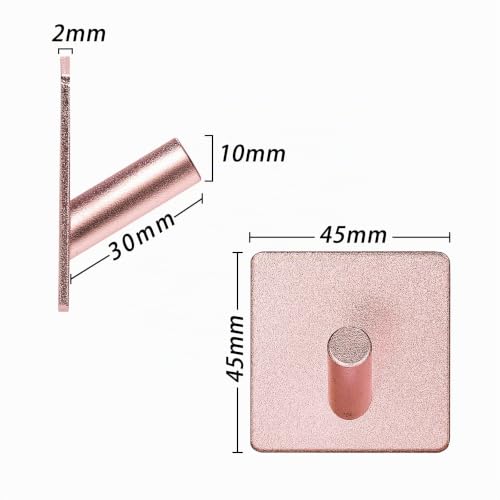 Miniatura 7 de Ganchos Adhesivos para Pared,6 Piezas 3M Impermeable Gancho Pared Gancho Perchero No se Necesita Perforación para Baño Cocina Sala de Aleación de Aluminio Gancho Puerta,Rosa