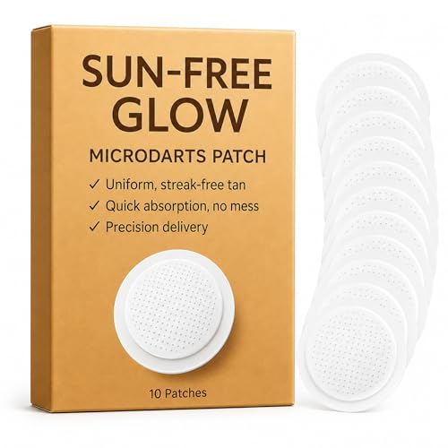 PurevLab Sun-Free Glow Patch for Women 10 Count No-Mess Body Tanner for Upper Arm & Abdomen Gradual Natural-Looking Sun-Kissed Glow Streak-Free Tan Look