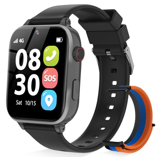 Image of 4G Kids Smart Watch for Boys Girls with GPS Tracker, Kid Smartwatch Phone Call SOS Video Call for Kids Birthday Gift Ages 4-12