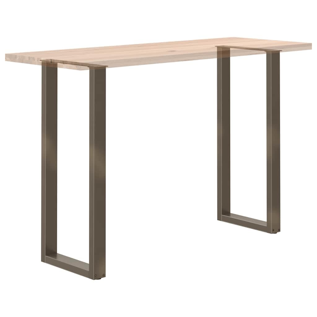 Patas de mesa de bar en forma de U, 2 unidades, acero natural, 40 x (110 – 111) cm, robustas patines de acero para mesas altas y mesas de bar, estructura de mesa estable, incluye material de