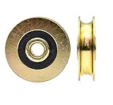 Tragender: 117kg X-BAOFU, 1pcs Grooved Bearing U Concave Rad 6 mm Drahtseilführung Radaufhängung Rad Unterstützung Pulley Cross Line Pulley Fest 6.4 * 32 * 8 (Größe : with 2 L Bracket)