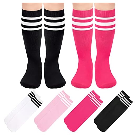 Soccer Socks Youth Soccer Socks Kids 4-6 Toddler Kids Baseball Socks Pink Girls Knee High Socks