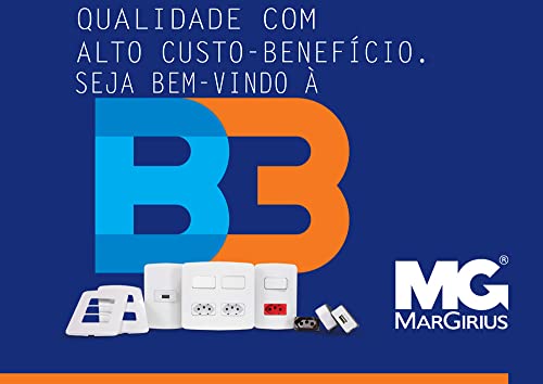 Conjunto Interruptor Simples 10a 4x2 Margirius Linha B3