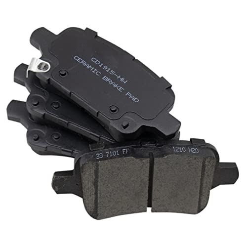 Image of TRQ Rear Brake Pad & Rotor Kit Ceramic Compatible with 2016-2018 Chevrolet Malibu