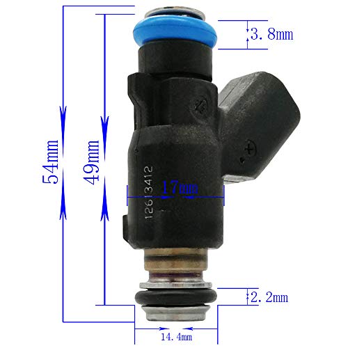 Automotive-leader 8Pcs FJ1089 12613412 Fuel Injectors Nozzles 4 Holes Engine for 2010-2013 Chevrolet Silverado 1500 2500 HD Cadillac Escalade 6.0 vortec V8 Engine - Thumbnail 3