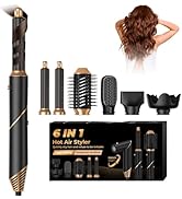 6 in 1 Blow Dryer Brush, Air Curling Iron Air Styler,Negative Ionic Hair Dryer Brush Set,Air Drye...