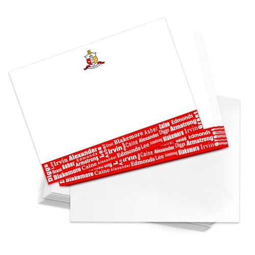 Image of Desert Cactus Kappa Alpha Psi 10 Pack Notecards KAP Yo Nupe Divine 9 Stationery Cardstock Includes Envelopes Memo Party Thank You (Notecard Design J)
