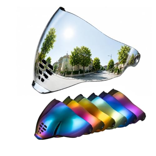 Image of PSLER Shatterproof Helmet Visor for Icon Airflite IC-06,Silver | Impact-Resistant ,UV400 Protection, Motorcycle Tinted Face Shield for Airflite IC-06 ,Visor Replacement