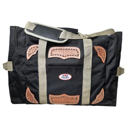 Durango Series Duffle Bag with Basket Tooled Leather Accents3