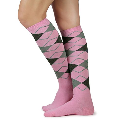Spotlight Hosiery Elite Quality Colorful Soft Cotton Womens Argyle Knee High Socks3