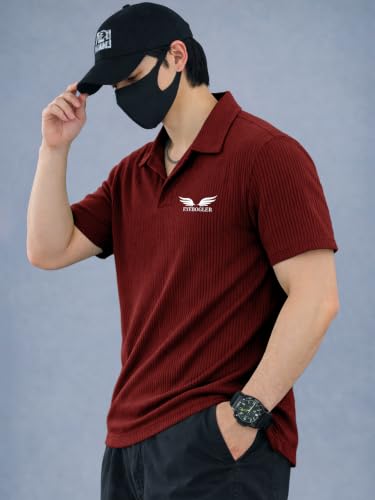 Image of Noble Monk Men's Solid Regular Fit Polo Shirt