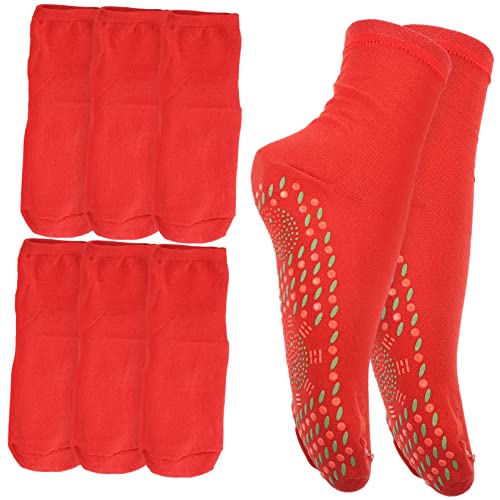 POPETPOP 4pairs Self-heating Warm Socks for Men Women of Massage Socks for Home Travel Skiing More Breathable Comfortable and Portable