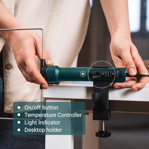 WINONS Hot Wire Foam Cutter with Temperature Controller and Light Indicator, WFC0008 Styrofoam Cutter with Max. Temp. - 400°C, Polystyrene Cutting Tool for DIY Projects (Kit of 10) - Image 2