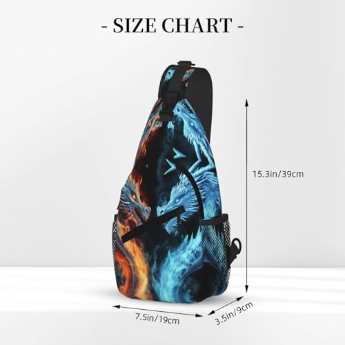 Bolso morral Ice and Fire Dragons para hombro y pecho miniatura 3