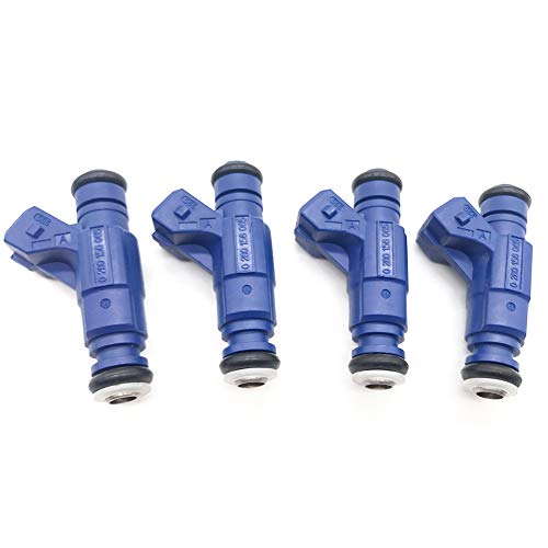 Amrxuts 4pcs/lot 0280156065 4 Holes Disc Fuel Injectors for 2001-2006 Audi A4 2000-2005 Volkswagen Passat 1.8L Turbocharged 06B133551M