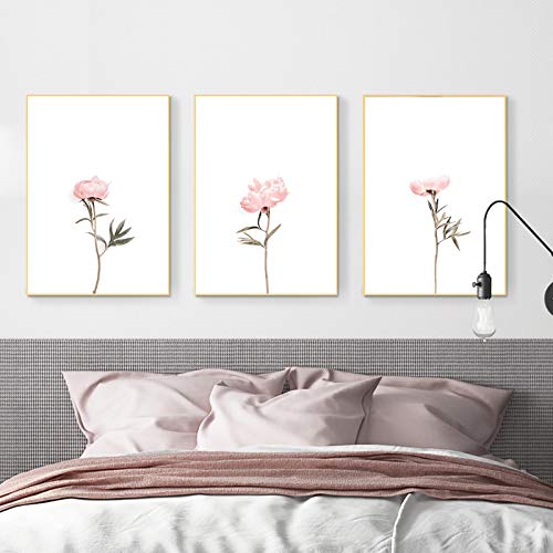 Art mural pivoines roses : transformez vos grands murs vides en un salon scandinave chaleureux