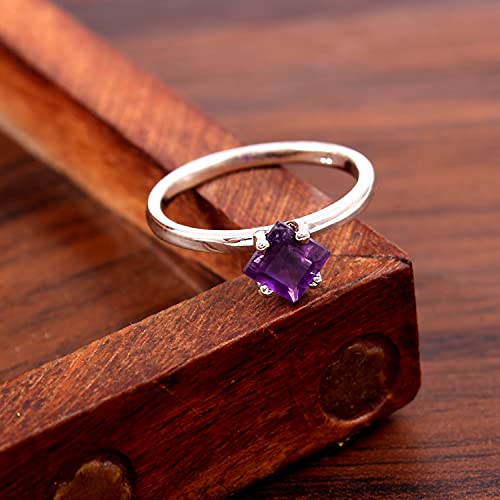 Bague améthyste naturelle AAA et argent 925 facetté d'exception - 2