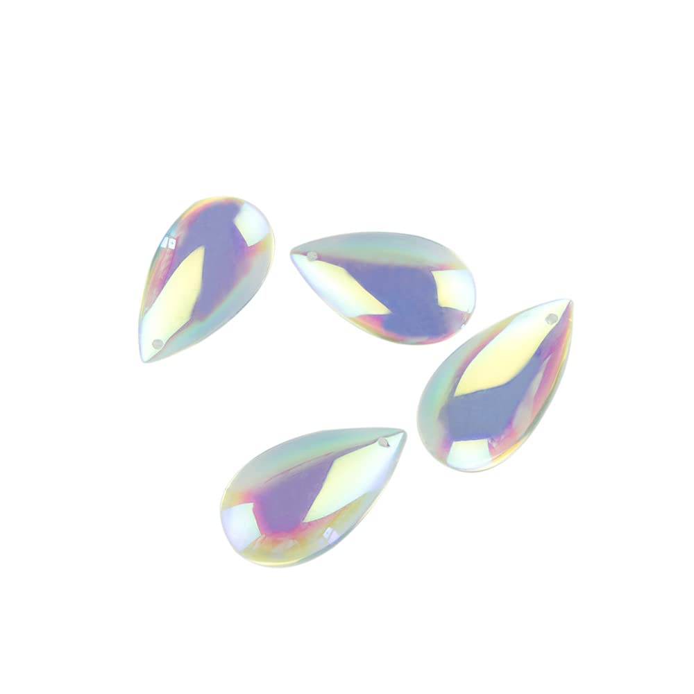Wiszące kryształy, pryzmaty, kryształowa kropla wody, 38 mm, 50 mm, AB, do kolczyków i chokerów, żyrandol, wiszące kryształy do dekoracji (38 mm, 100 szt.)