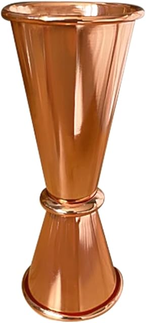 Nova Cocktail Copper Jigger Spirit Dual Measure, Polished Copper Finish, Stainless Steel (Double), 25 ml / 50 ml
