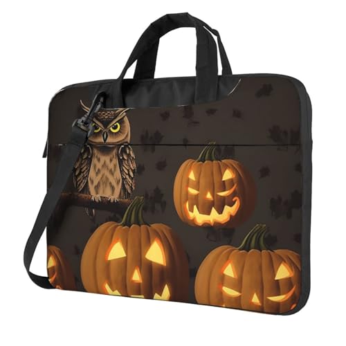 Sac ordinateur 15.6 pouces motif citrouille pour le bureau et la fac