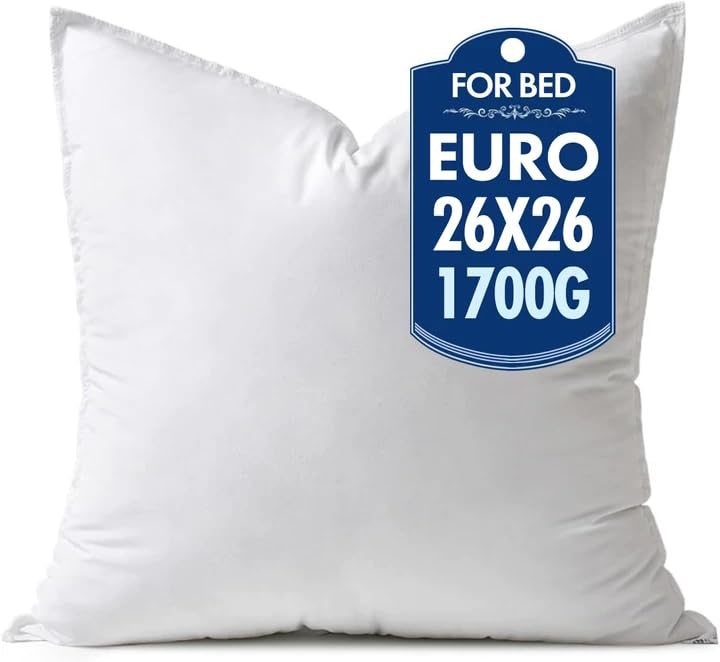 MIULEE 26x26 Inch Synthetic Down Alternative Euro Pillow Insert