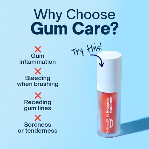 MySweetSmile Hyaluronic Gum Serum – Soothes Bleeding & Inflamed Gums – Hydrates & Strengthens For Long-Term Gum Health – Dentist-Approved – IndyBest Award-Winning Brand – Fresh Mint Flavour