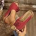 Orthopedic Sandals for Women Casual Arch Support Slip On Slippers Fashion Wedge Low Open Toe Slides Ladies Dressy Sandals Comfortable Non-Slip Platform Sandal Summer Slippers with Flower