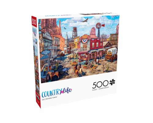 Buffalo Games - Country Life - Old Western Town - 500 Piece Jigsaw Puzzle, 53 cm x 38 cm - Image 3
