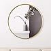 FANYUSHOW 19.7'' Round Bathroom Mirror,Gold Wall Mounted Circle Mirror,Modern Brushed Brass Metal Frame Circular Mirror for Wall Decor,Vanity,Living Room,Bedroom