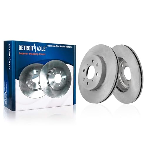 Image of Detroit Axle - Front Brake Kit for 2015-2020 Honda Fit, Disc Brake Rotors Ceramic Brakes Pads with Hardware 2016 2017 2018 2019 Replacement : 10.31 inch inch Rotors