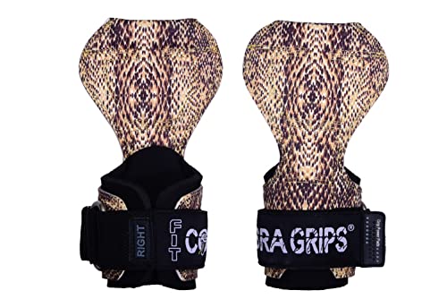 Image of Cobra Grips Weight Lifting Gloves with Adjustable Neoprene Padded Wrist Wraps - Heavy Duty Alternative to Power Lifting Hooks for Deadlifts