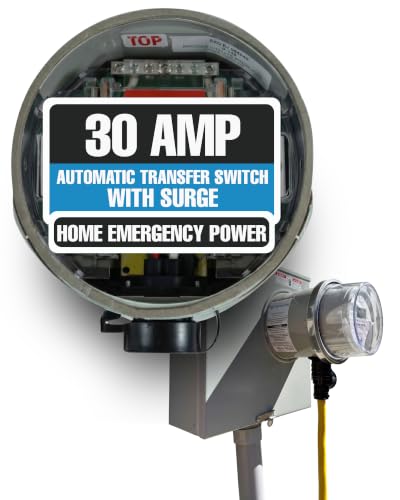GenerLink Automatic Transfer Switch for Home Generator w/Surge, 30AMP