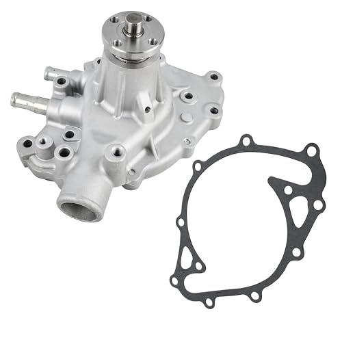 Water Pump High Volume Flow Passenger Side compatible with Ford SBF 289 302 351 Windsor Satin Aluminum Mechanical