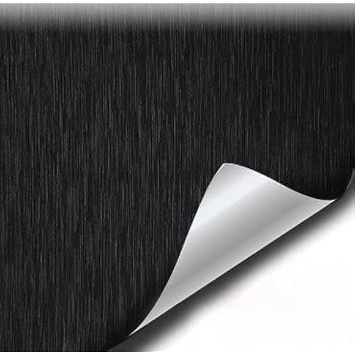 VVIVID® Black Brushed Steel Vinyl Wrap Roll with Air Release Technology (3ft x 5ft)