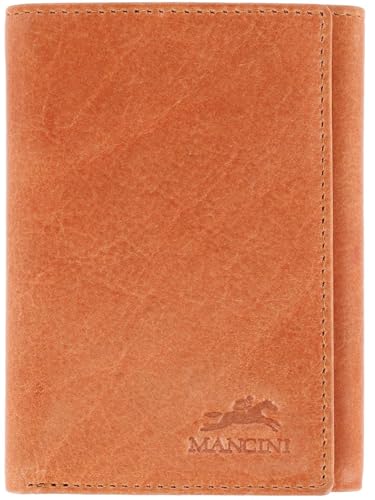 Mancini Bellagio Top Grain Leather RFID Secure Trifold, Cognac 2020162-CG One Size4
