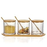 Condiment Canisters sets for the Kitchen, Salt and Sugar Containers Sets for Countertop, Seasoning B