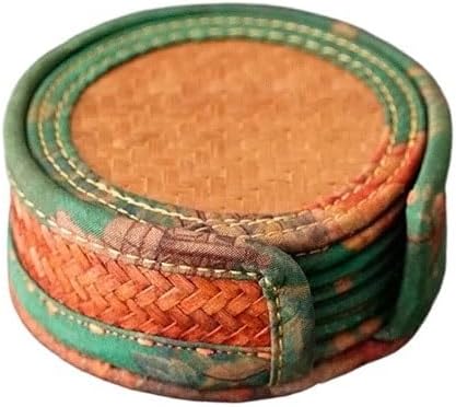 Handmade Coasters Fabric Insulated Drinks Coffee Tea Placemats Desk Table Home Decor(E)